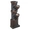 Iron Brown 5-Tier Water Fountain with Fiberglass Resin and LED Lights
